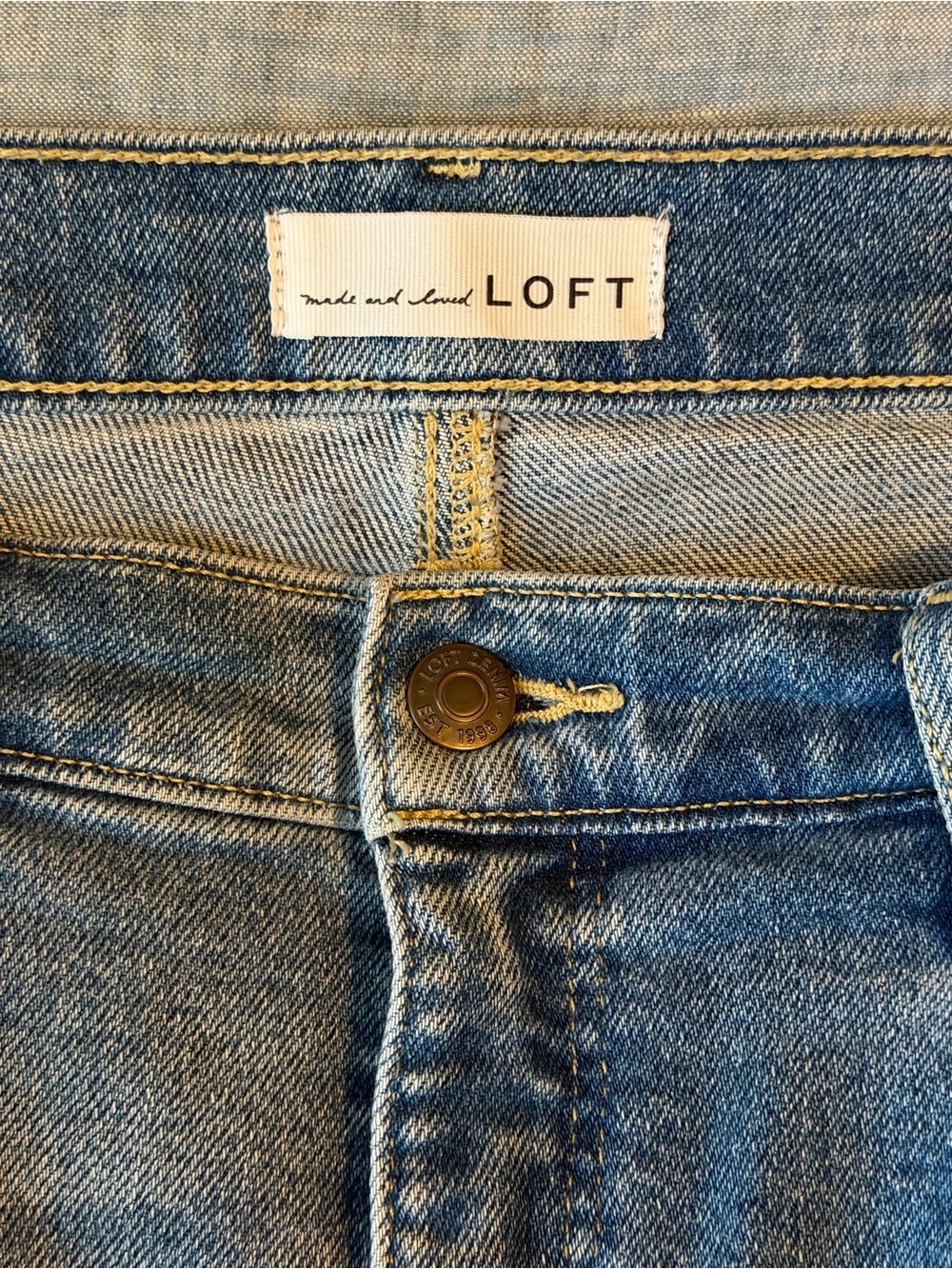 LOFT Blue Straight Leg Jeans